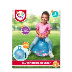 Play Day LED Bouncer, Active Childrens' Hopper, Blue LED Inflatable Bouncer